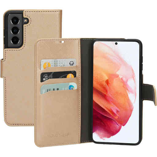 Mobiparts Saffiano Wallet Case Samsung Galaxy S21 Copper