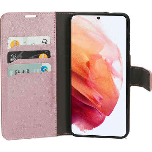 Mobiparts Saffiano Wallet Case Samsung Galaxy S21 Pink