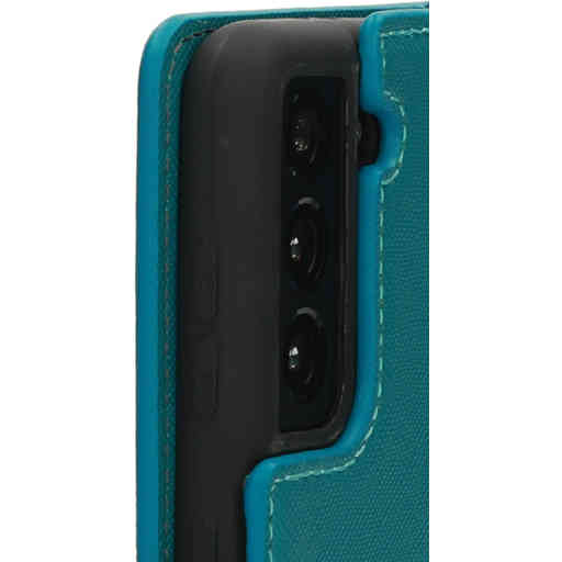 Mobiparts Saffiano Wallet Case Samsung Galaxy S21 Turquoise