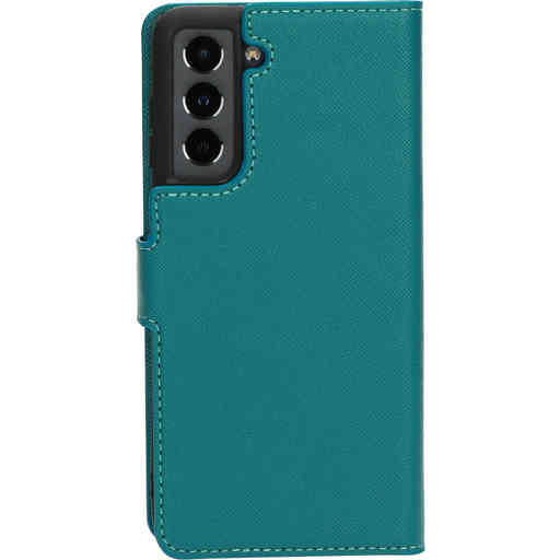 Mobiparts Saffiano Wallet Case Samsung Galaxy S21 Turquoise