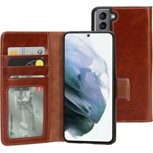 Mobiparts Excellent Wallet Case 2.0 Samsung Galaxy S21 Oaked Cognac