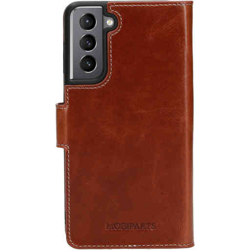 Mobiparts Excellent Wallet Case 2.0 Samsung Galaxy S21 Oaked Cognac