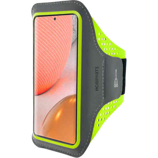 Mobiparts Comfort Fit Sport Armband Samsung Galaxy A72 (2021) 4G/5G Neon Green