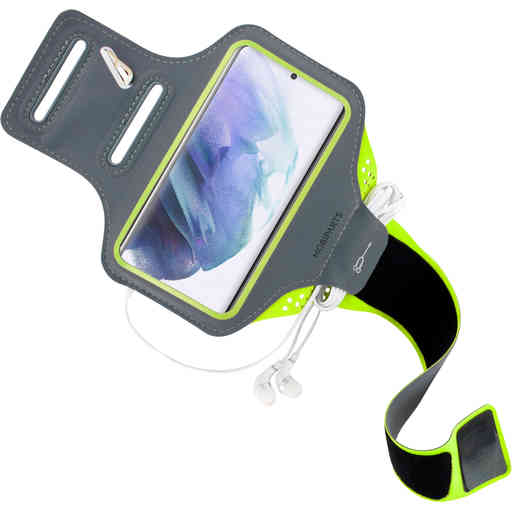 Mobiparts Comfort Fit Sport Armband Samsung Galaxy S21 Neon Green