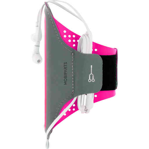 Mobiparts Comfort Fit Sport Armband Samsung Galaxy S21 Ultra Neon Pink