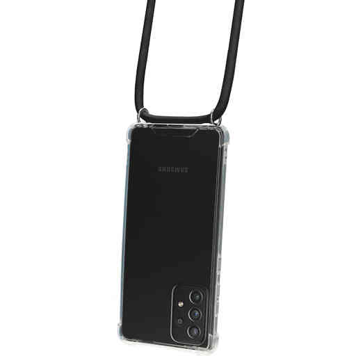 Mobiparts Lanyard Case Samsung Galaxy A72 (2021) 4G/5G Black Cord