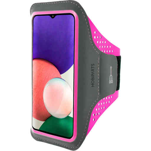 Mobiparts Comfort Fit Sport Armband Samsung Galaxy A22 5G (2021) Neon Pink