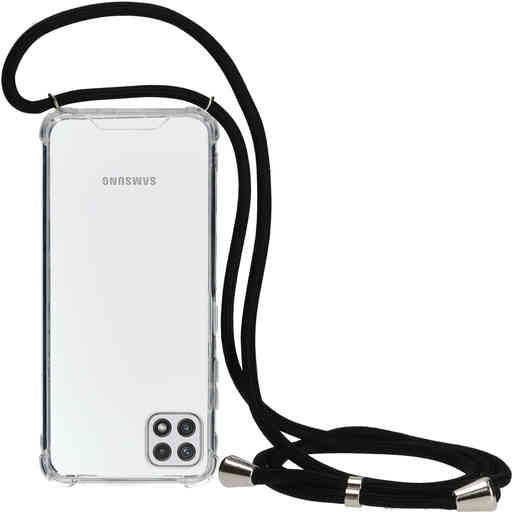 Mobiparts Lanyard Case Samsung Galaxy A22 5G (2021) Black Cord