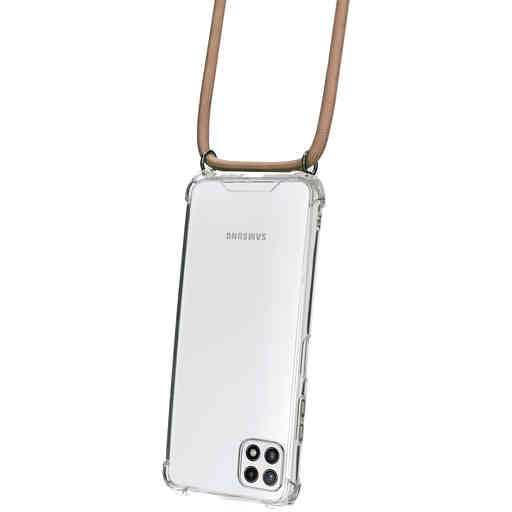 Mobiparts Lanyard Case Samsung Galaxy A22 5G (2021) Nude Cord