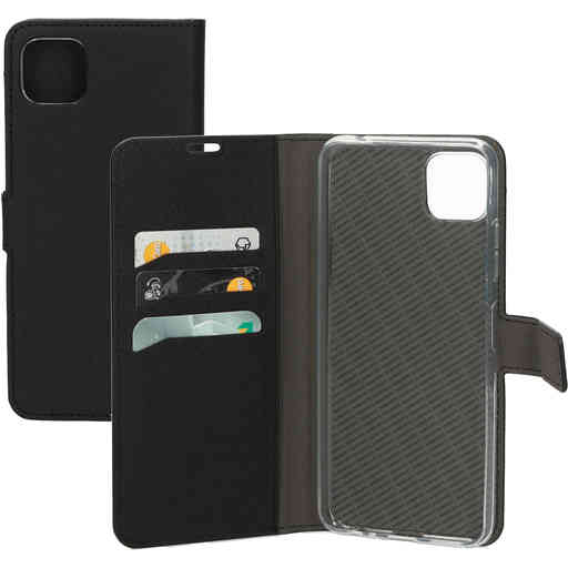 Mobiparts Saffiano Wallet Case Samsung Galaxy A22 5G (2021) Black