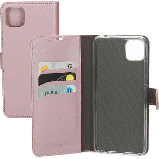 Mobiparts Saffiano Wallet Case Samsung Galaxy A22 5G (2021) Pink