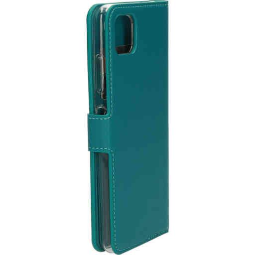 Mobiparts Saffiano Wallet Case Samsung Galaxy A22 5G (2021) Turquoise