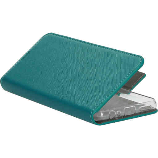 Mobiparts Saffiano Wallet Case Samsung Galaxy A22 5G (2021) Turquoise