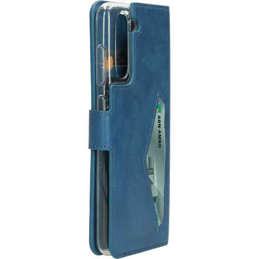 Mobiparts Classic Wallet Case Samsung Galaxy S21 FE (2022) Steel Blue