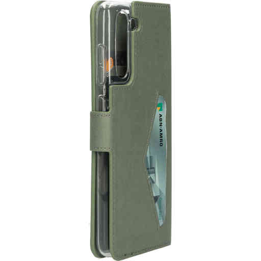 Mobiparts Classic Wallet Case Samsung Galaxy S21 FE (2022) Stone Green