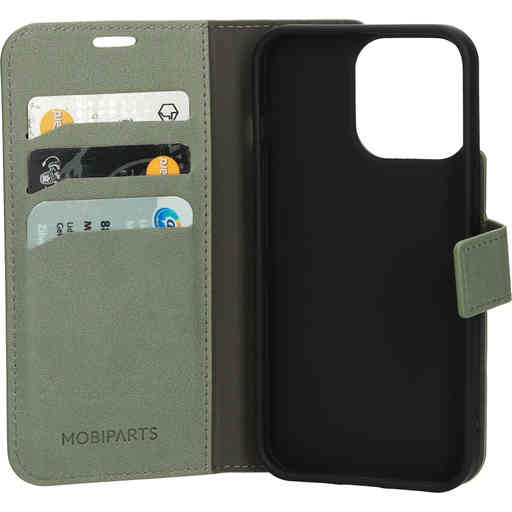 Mobiparts Classic Wallet Case Apple iPhone 13 Pro Stone Green