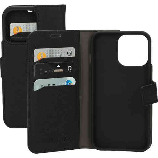 Mobiparts Saffiano Wallet Case Apple iPhone 13 Pro Black