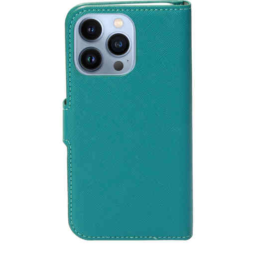 Mobiparts Saffiano Wallet Case Apple iPhone 13 Pro Turquoise