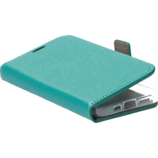Mobiparts Saffiano Wallet Case Apple iPhone 13 Turquoise