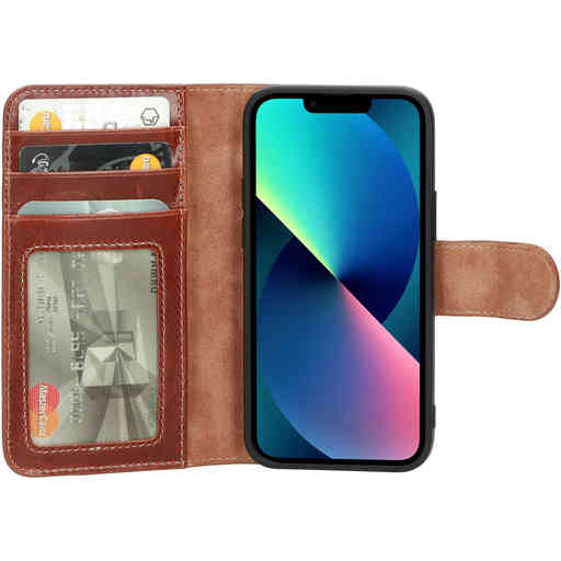 Mobiparts Excellent Wallet Case 2.0 Apple iPhone 13 Mini Oaked Cognac