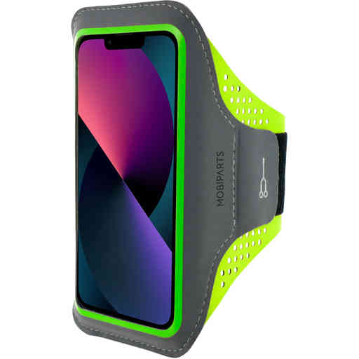 Mobiparts Comfort Fit Sport Armband Apple iPhone 13 Mini Neon Green