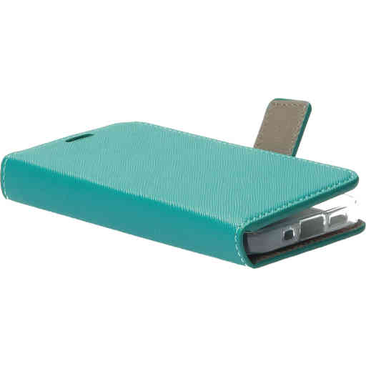 Mobiparts Saffiano Wallet Case Apple iPhone 13 Mini Turquoise