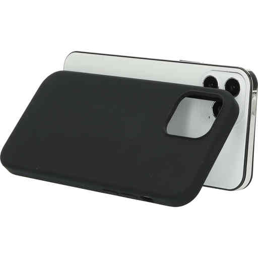 Mobiparts Silicone Cover Apple iPhone 12/12 Pro Black (Magsafe Compatible)