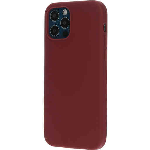 Mobiparts Silicone Cover Apple iPhone 12/12 Pro Plum Red