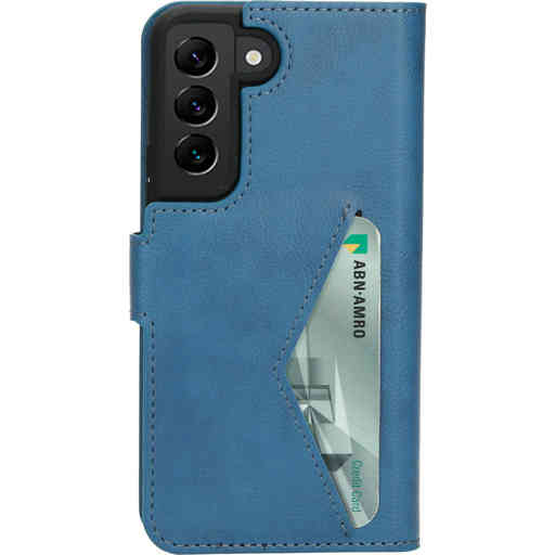 Mobiparts Classic Wallet Case Samsung Galaxy S22 Steel Blue