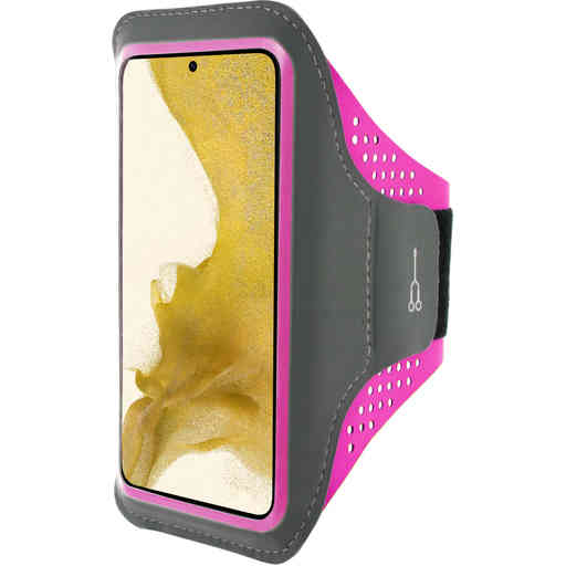 Mobiparts Comfort Fit Sport Armband Samsung Galaxy S22 Plus Neon Pink