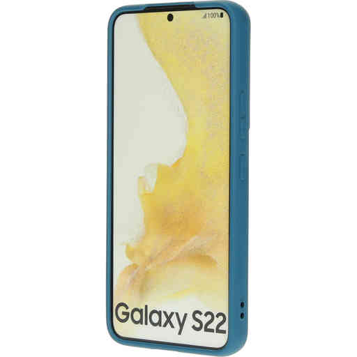 Mobiparts Silicone Cover Samsung Galaxy S22 Blueberry Blue