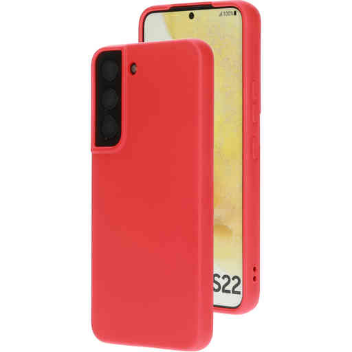 Mobiparts Silicone Cover Samsung Galaxy S22 Scarlet Red