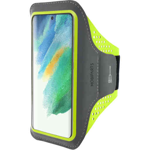 Mobiparts Comfort Fit Sport Armband Samsung Galaxy S21 FE (2022) Neon Green