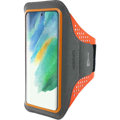 Mobiparts Comfort Fit Sport Armband Samsung Galaxy S21 FE (2022) Neon Orange
