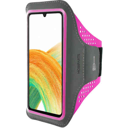 Mobiparts Comfort Fit Sport Armband Samsung Galaxy A33 5G (2021) Neon Pink