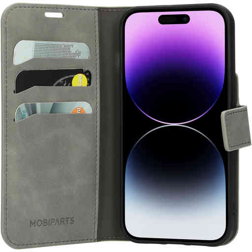 Mobiparts Classic Wallet Case Apple iPhone 14 Pro Granite Grey