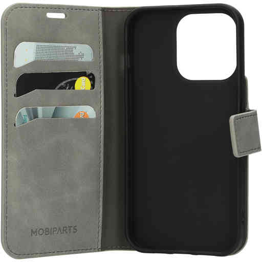 Mobiparts Classic Wallet Case Apple iPhone 14 Pro Granite Grey