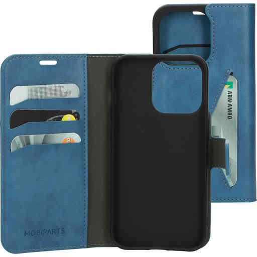 Mobiparts Classic Wallet Case Apple iPhone 14 Pro Steel Blue
