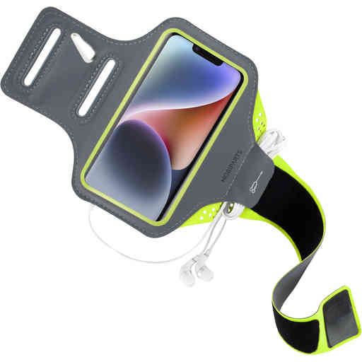 Mobiparts Comfort Fit Sport Armband Apple iPhone 14 Neon Green