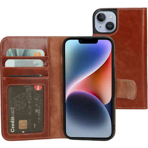 Mobiparts Excellent Wallet Case 2.0 Apple iPhone 14 Oaked Cognac
