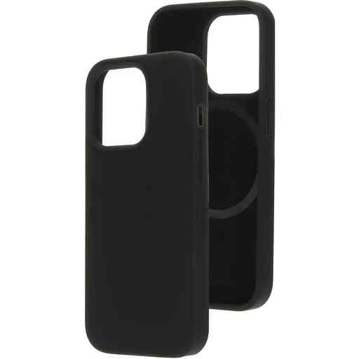 Mobiparts Silicone  Cover Apple iPhone 14 Pro Black (Magsafe Compatible)