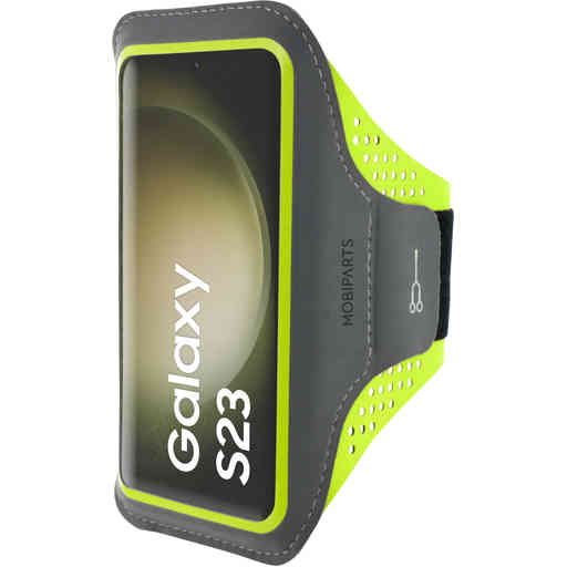 Mobiparts Comfort Fit Sport Armband Samsung Galaxy S23 (2023) Neon Green