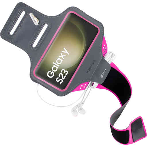Mobiparts Comfort Fit Sport Armband Samsung Galaxy S23 (2023) Neon Pink