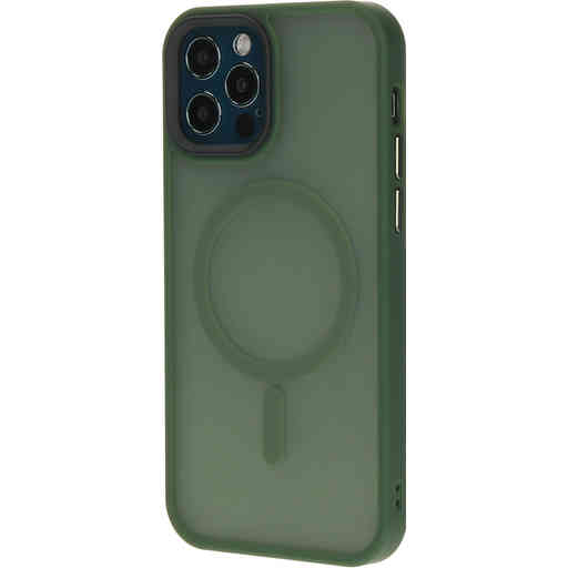 Mobiparts Hardcover Apple iPhone 12/12 Pro Satin Green (Magsafe Compatible)