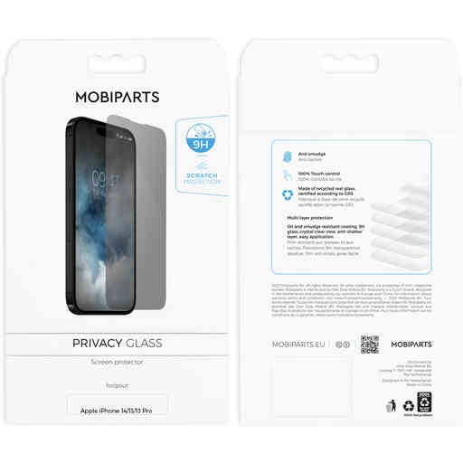 Mobiparts Privacy Glass Apple iPhone 14/13/13 Pro