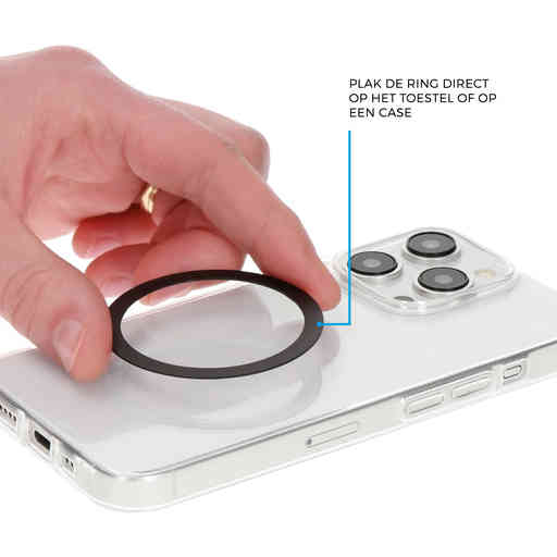 Mobiparts MagSafe compatible Ring Black (2pcs)
