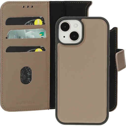 Mobiparts Leather 2 in 1 Wallet Case Apple iPhone 15 Taupe