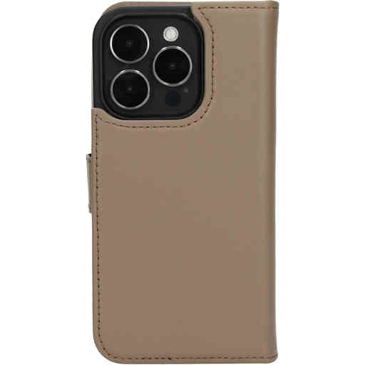 Mobiparts Leather 2 in 1 Wallet Case Apple iPhone 15 Pro Taupe