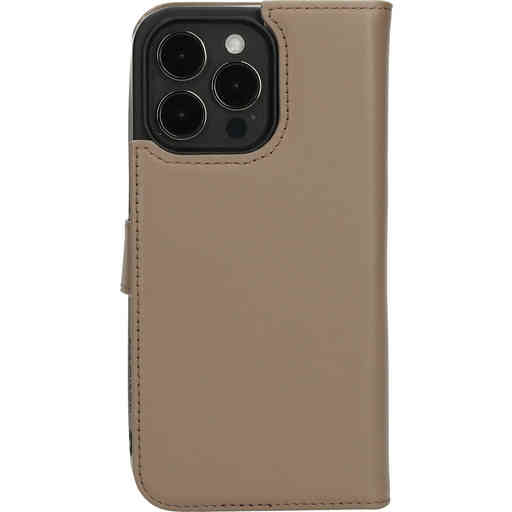 Mobiparts Leather 2 in 1 Wallet Case Apple iPhone 15 Pro Max Taupe