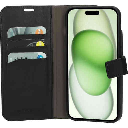 Mobiparts Classic Wallet Case Apple iPhone 15 Plus Black